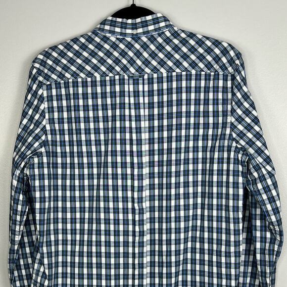 Ben Sherman Blue and White Checkered Dress Shirt - Picture 7 of 15